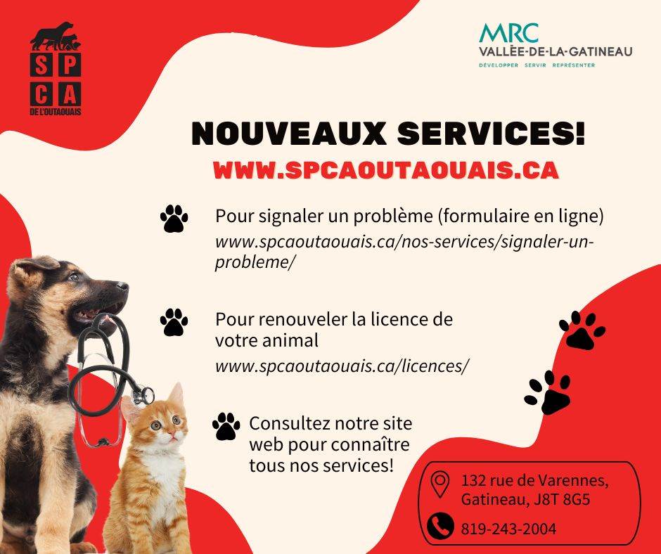 spca nouveaux services